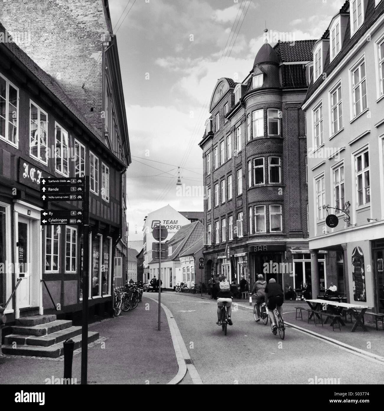 Latin quarter in Aarhus - Smartphone Captured Stock Image