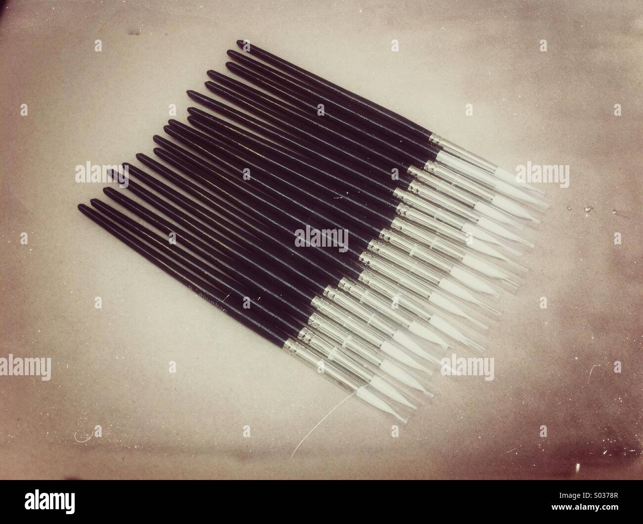 Brand new artists paintbrushes - Smartphone Captured Stock Image