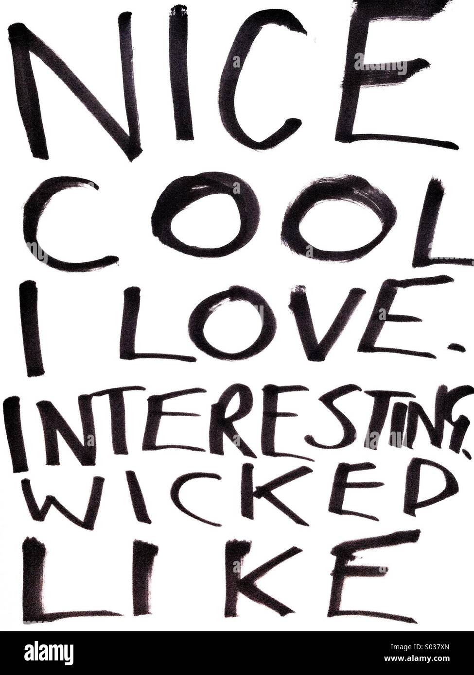 Positive words written on a poster - Smartphone Captured Stock Image