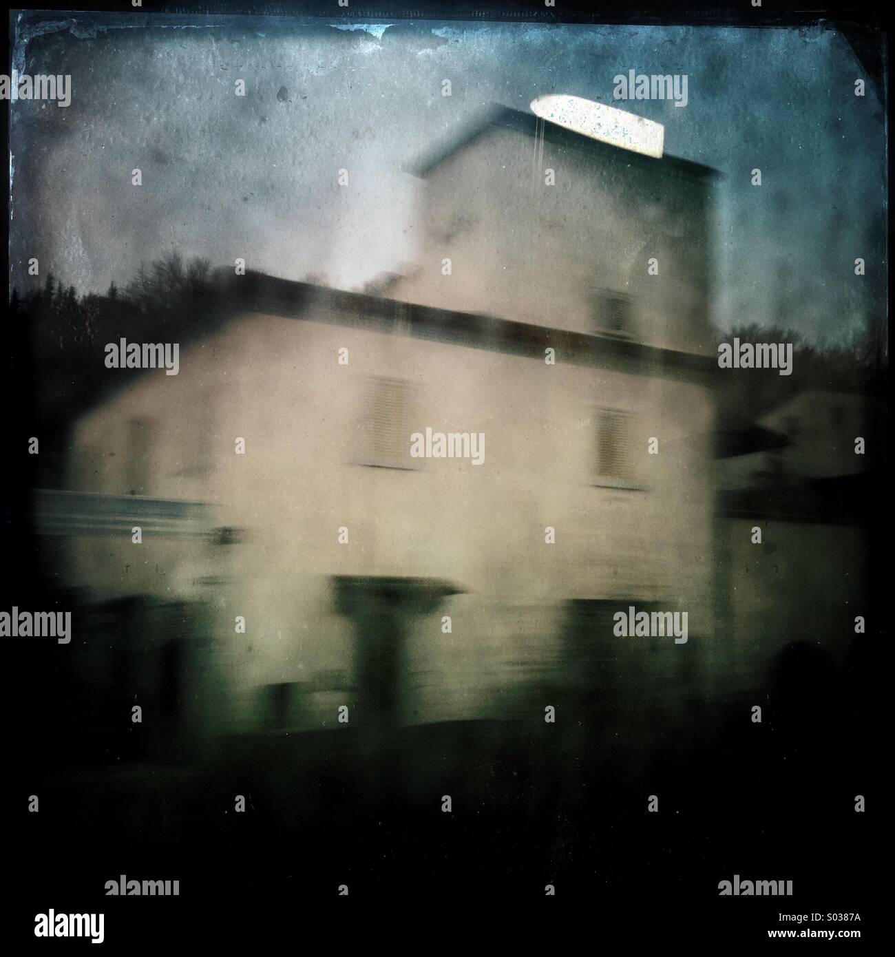 A dreaming view from a moving train - Smartphone Captured Stock Image