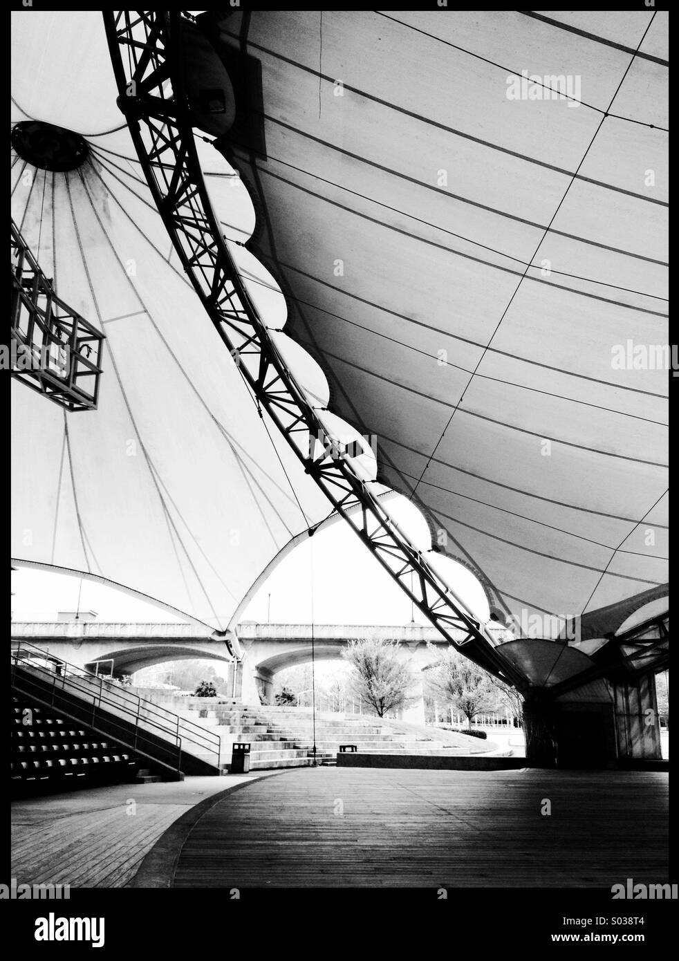 Entertainment stage at site of 1982 Worlds Fair in Knoxville, Tennessee, USA. Stock Photo