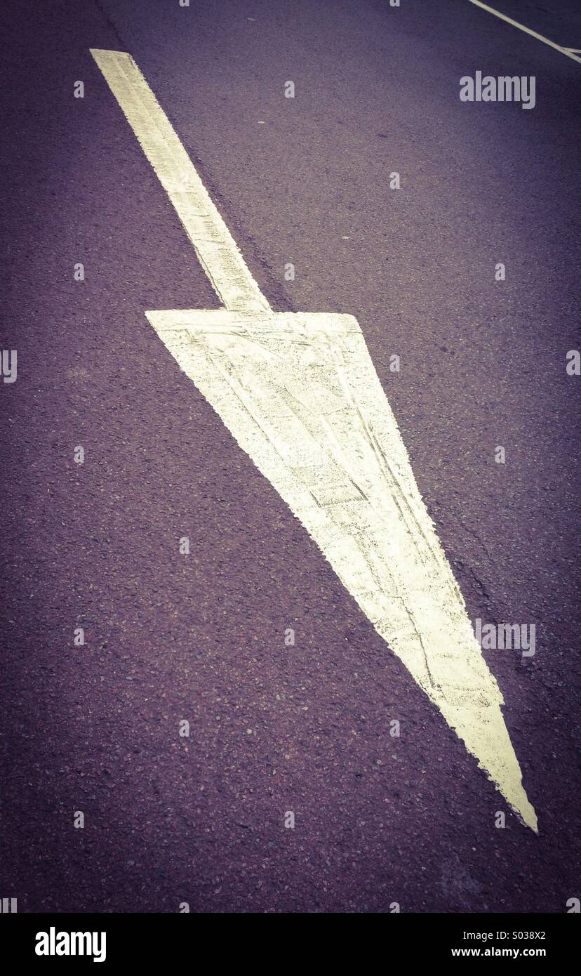 Road arrow - Smartphone Captured Stock Image
