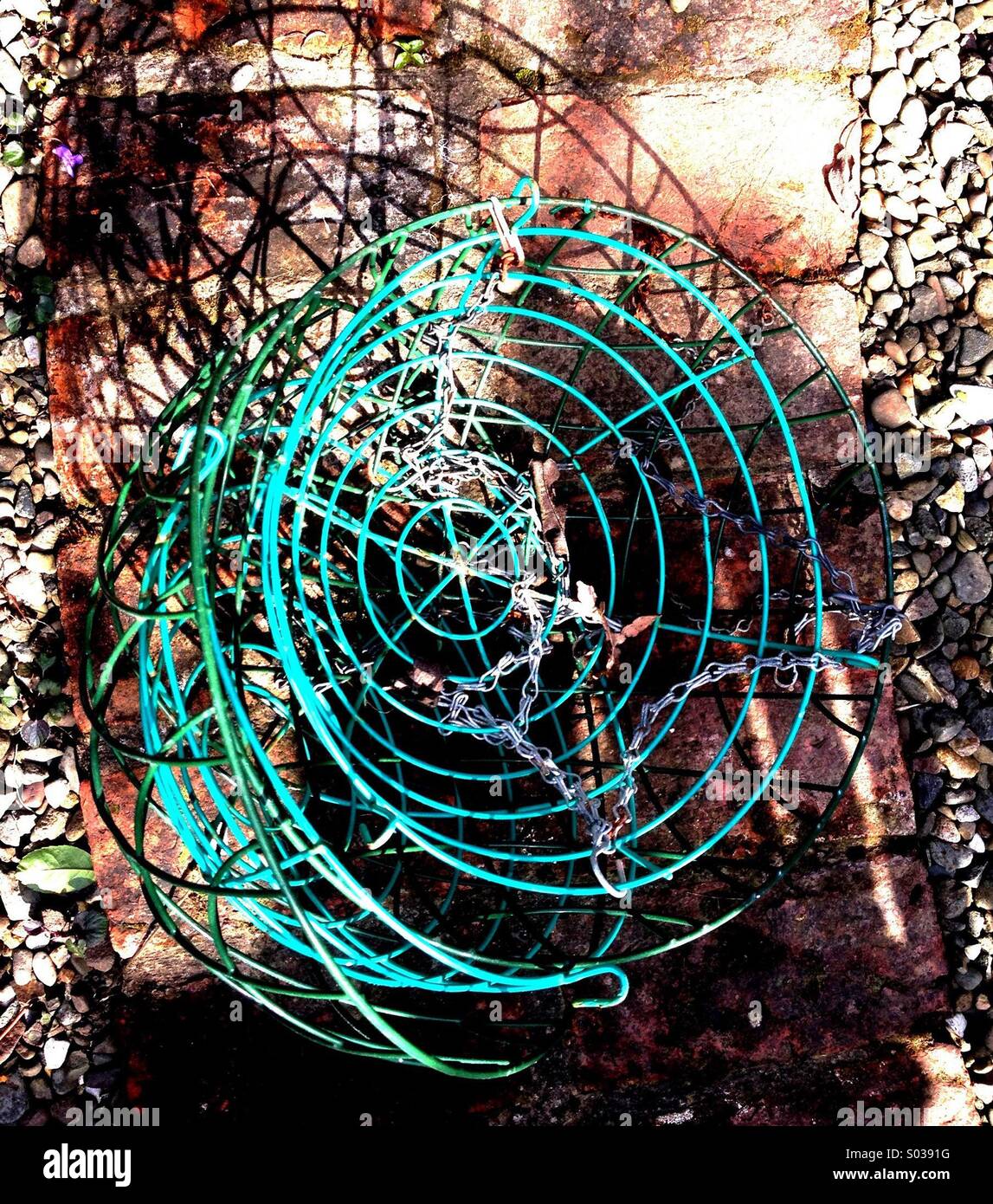 Hanging Baskets - Smartphone Captured Stock Image