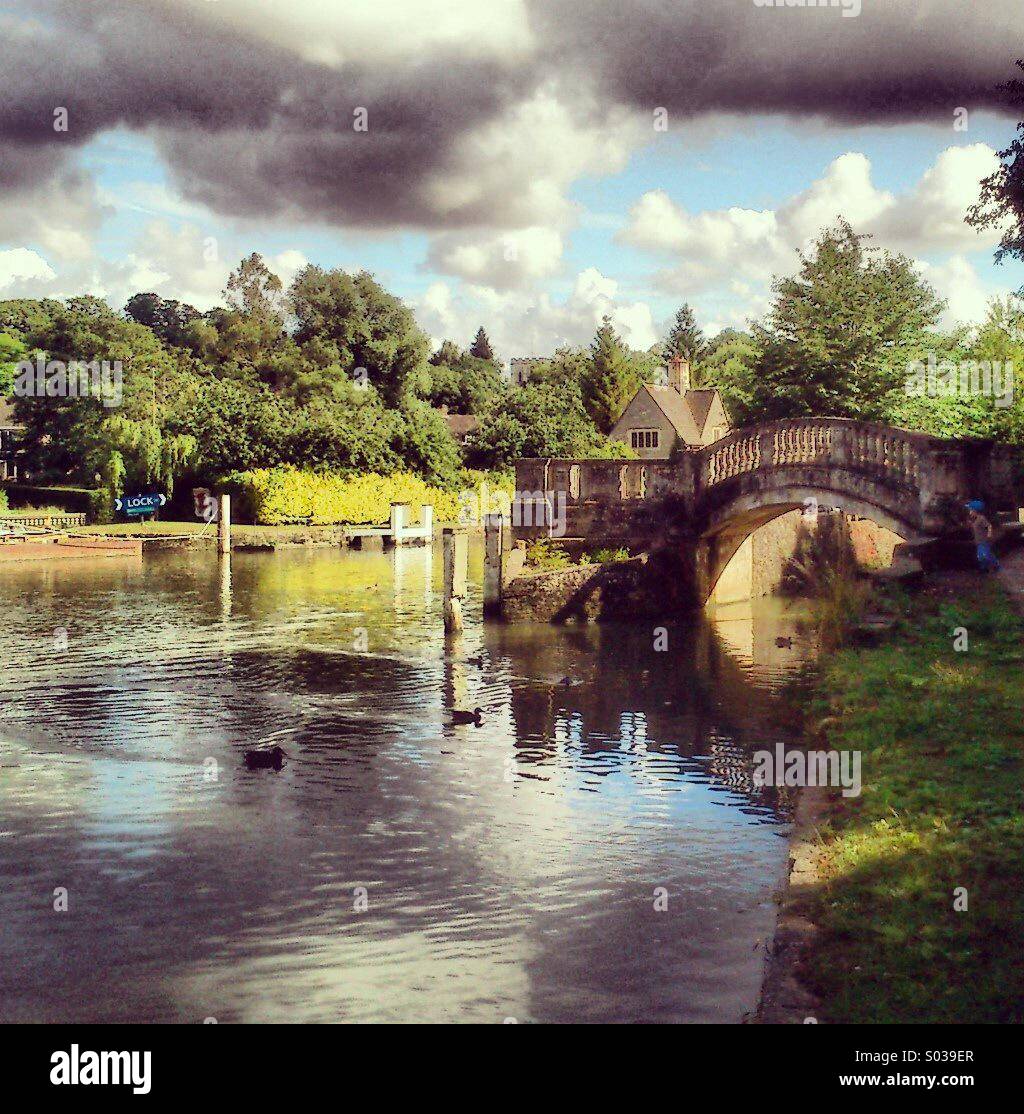 Iffley lock oxford Stock Photo