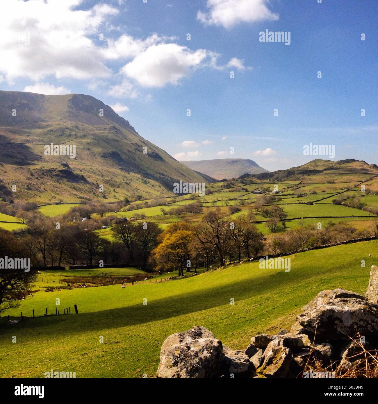 The slopes of Mynydd Pencoed mountain, Snowdonia, North Wales, UK - Smartphone Captured Stock Image