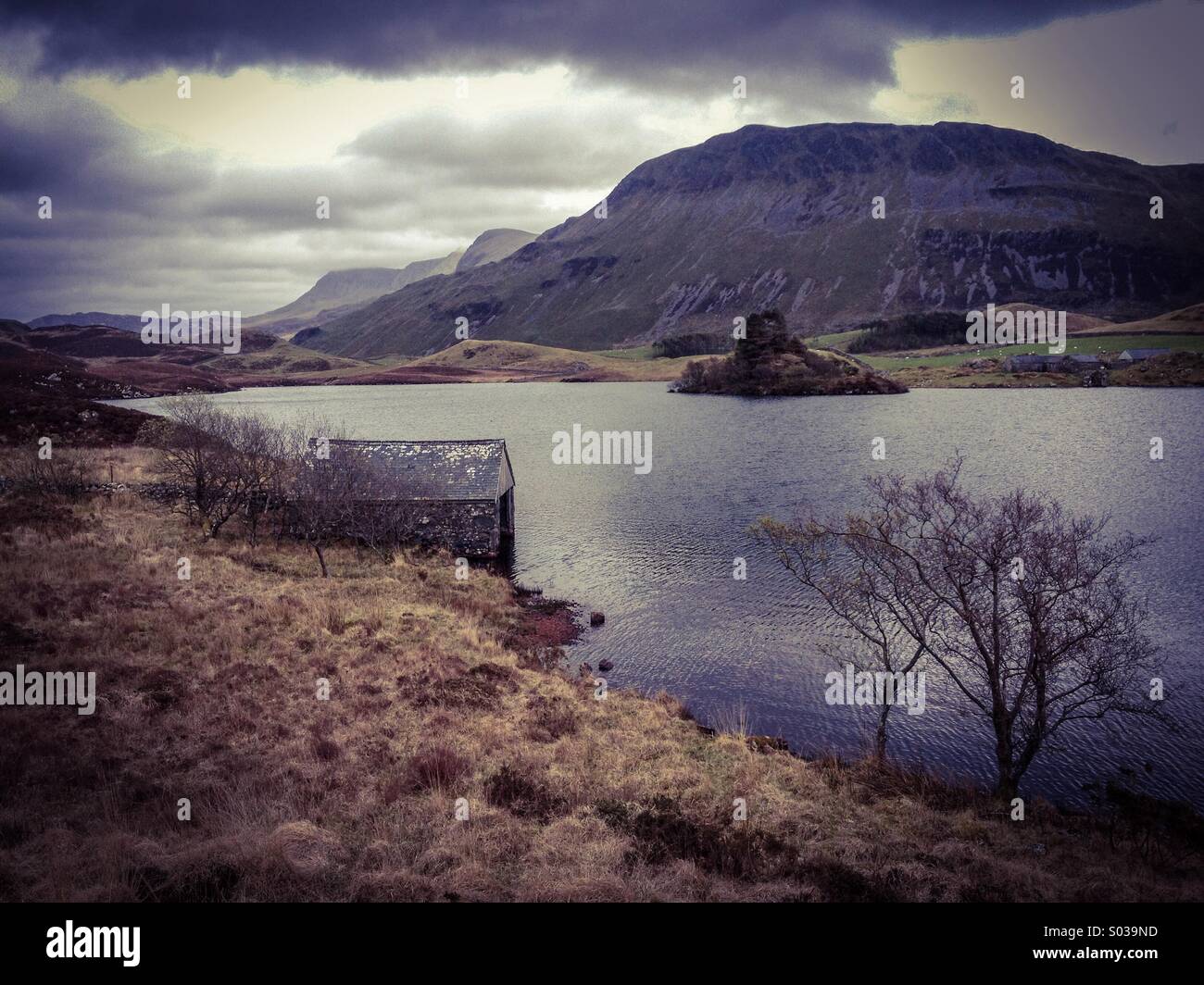 Cregennen lake, Snowdonia, North Wales, UK - Smartphone Captured Stock Image