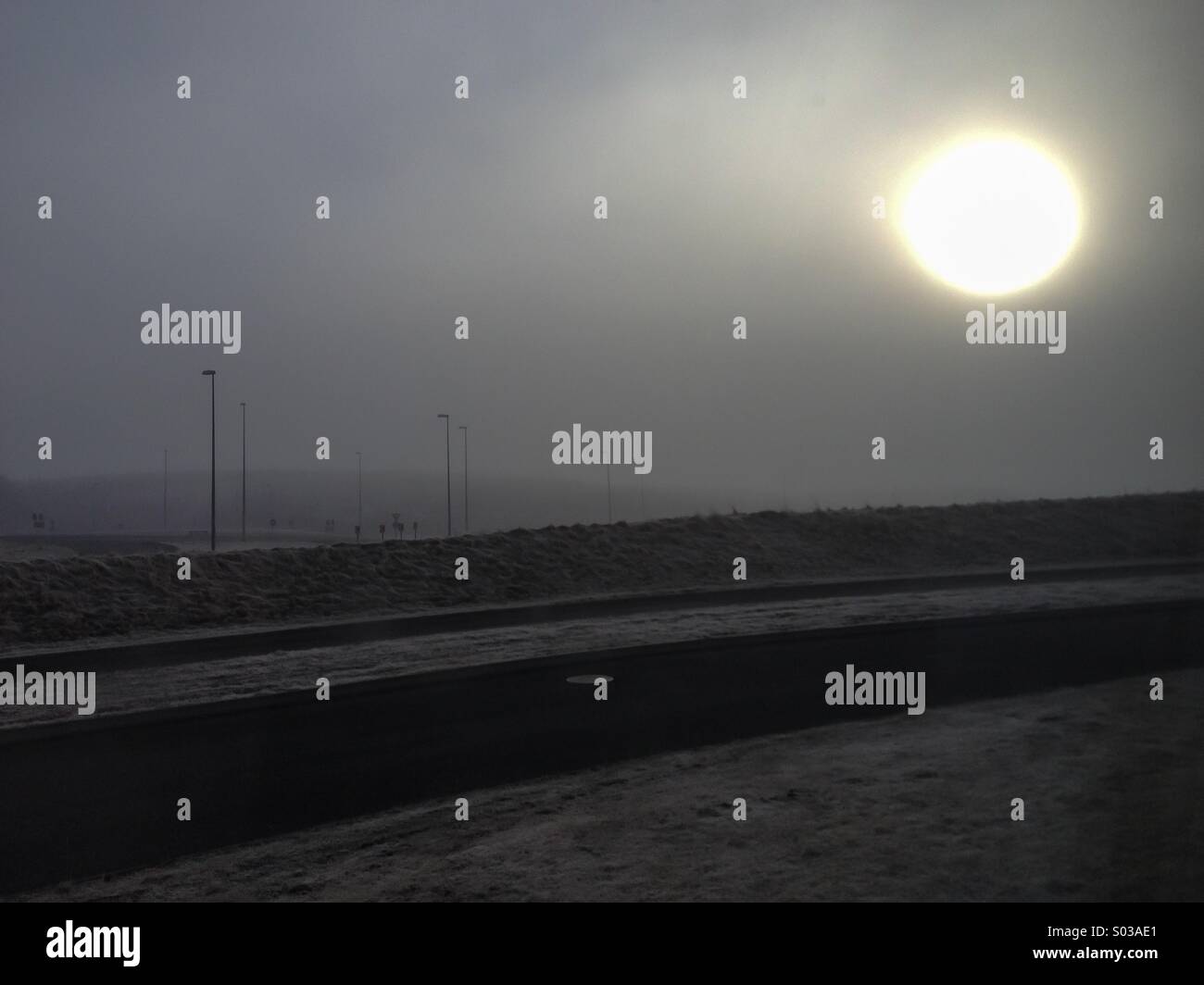 Fog in Reykjavik Iceland - Smartphone Captured Stock Image