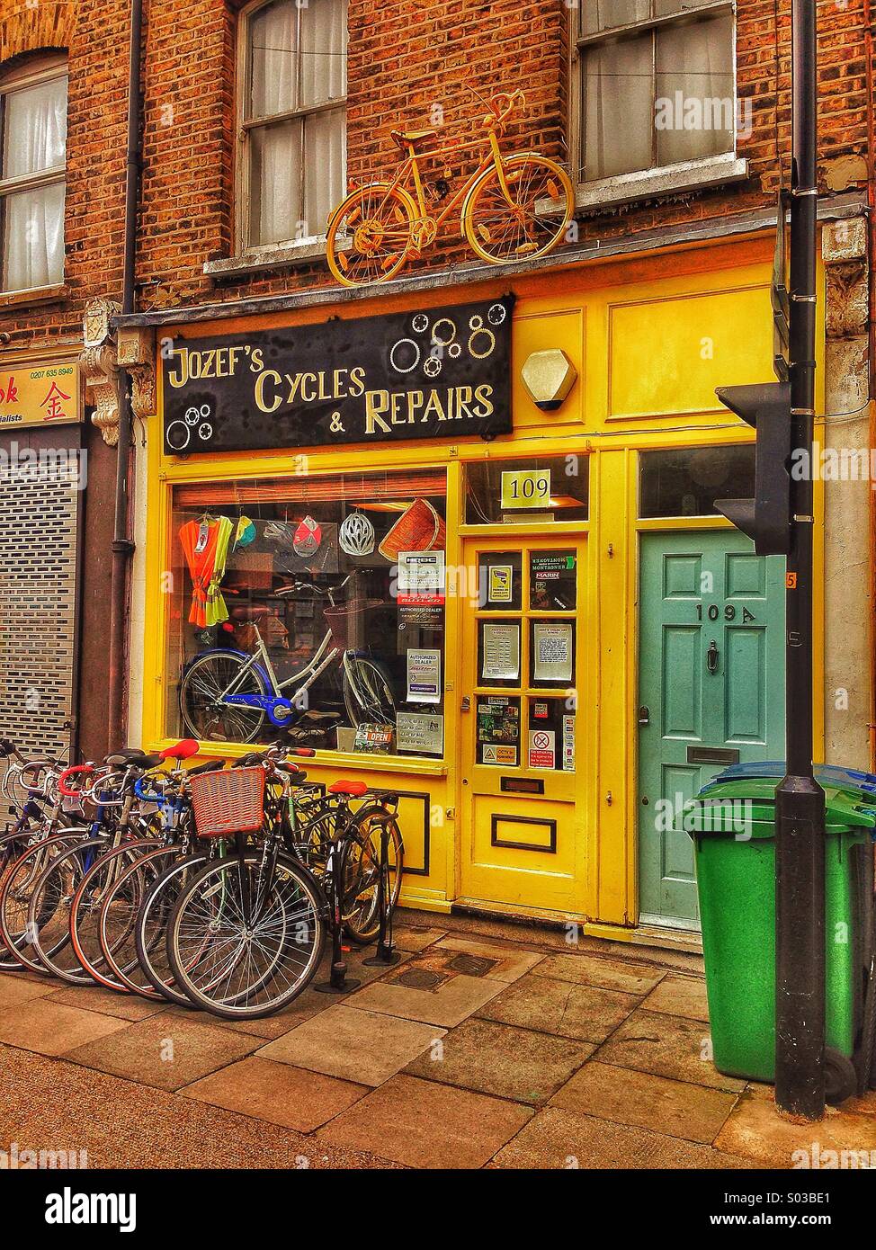 Bike shop Peckham - Smartphone Captured Stock Image