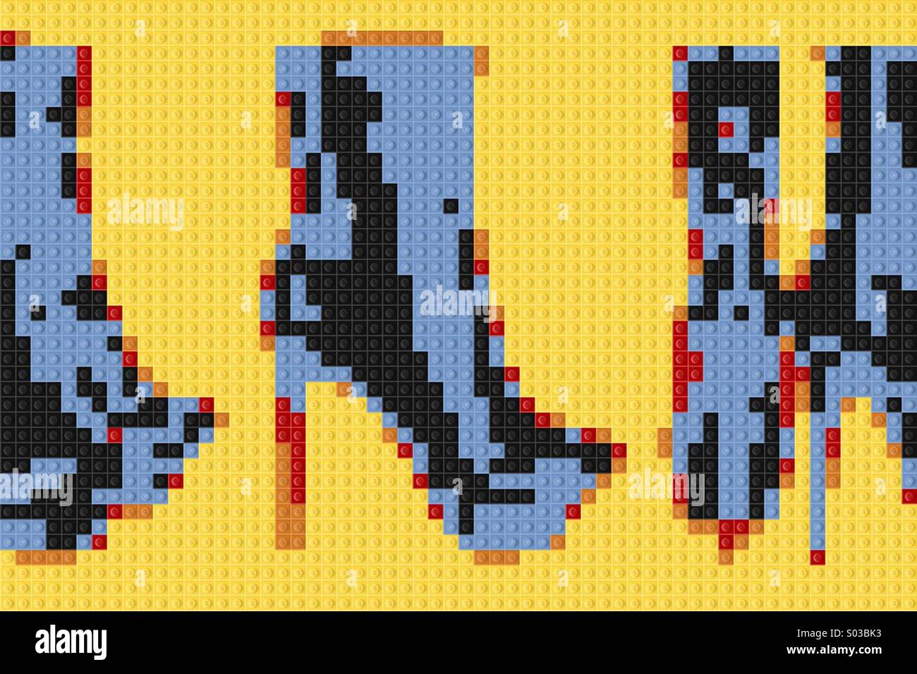 High heels in a Lego design - Smartphone Captured Stock Image