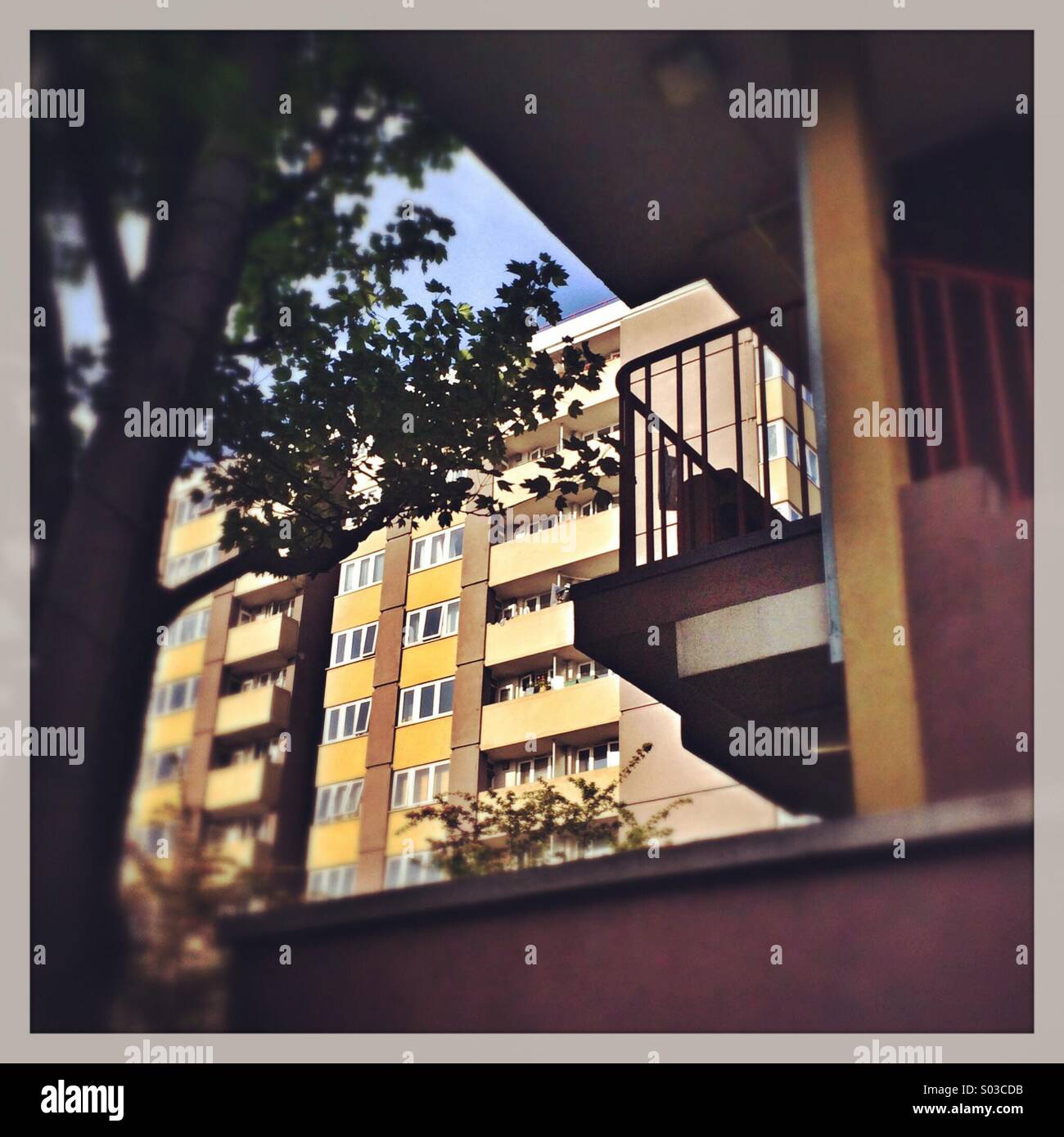 A block of flats in London - Smartphone Captured Stock Image