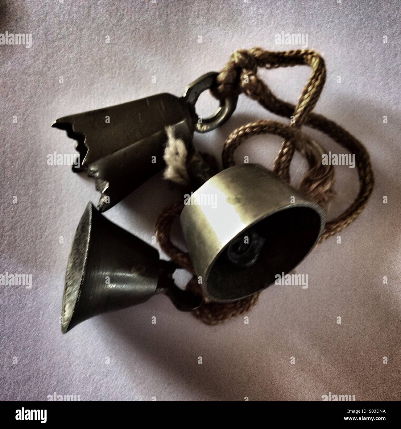 Old brass bells Stock Photo Alamy