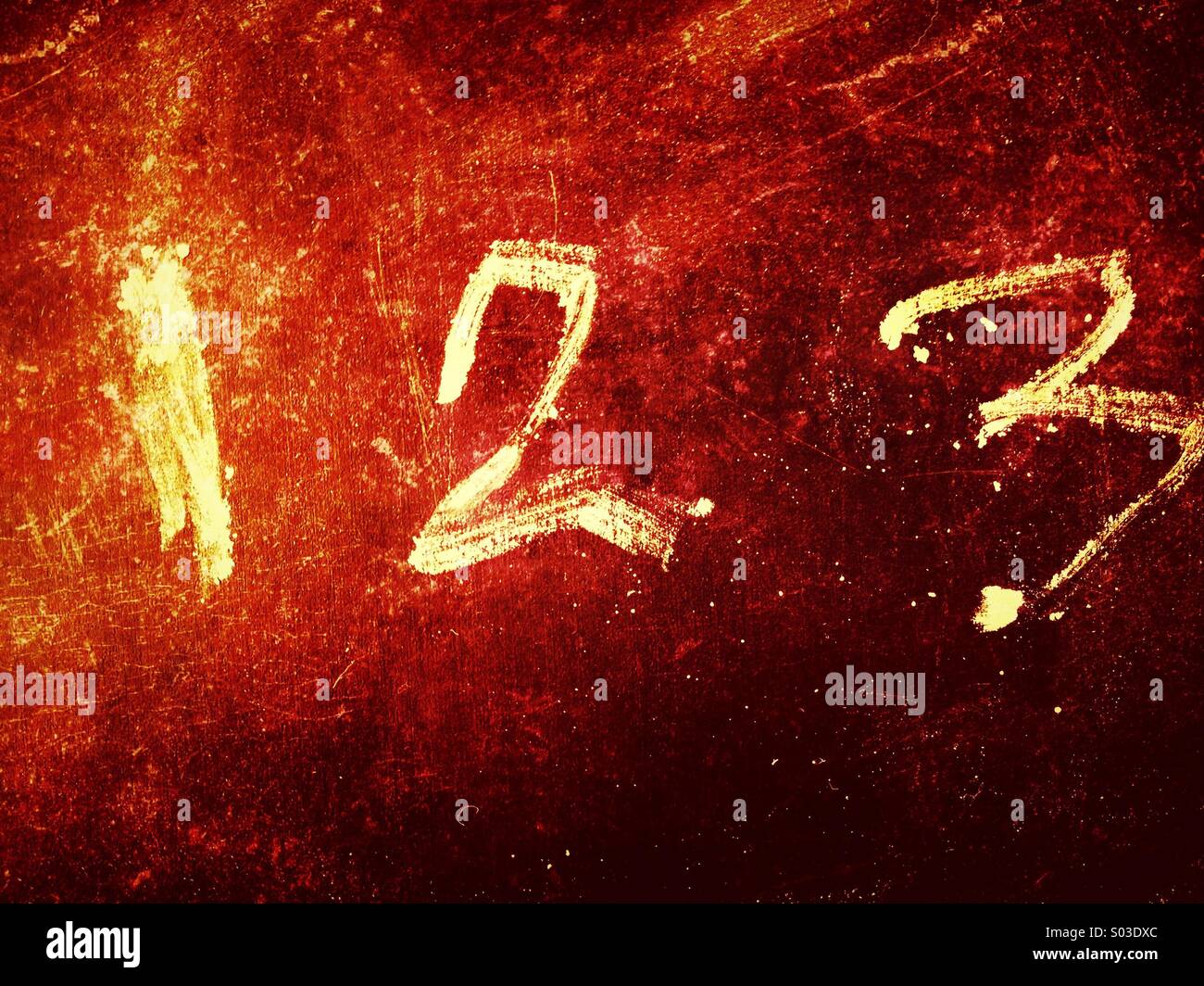 1 2 3 written on blackboard - Smartphone Captured Stock Image