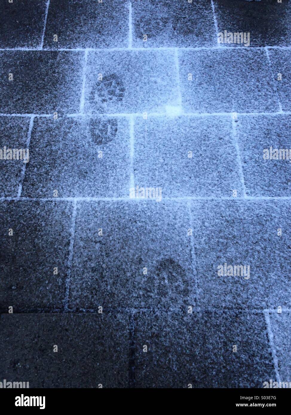 Steps in snow - Smartphone Captured Stock Image