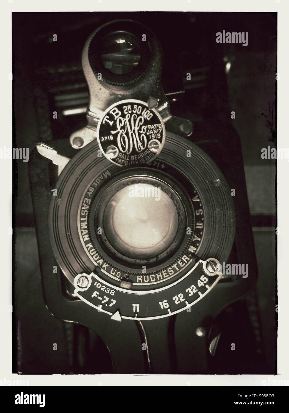Old vintage Kodak film camera - Smartphone Captured Stock Image