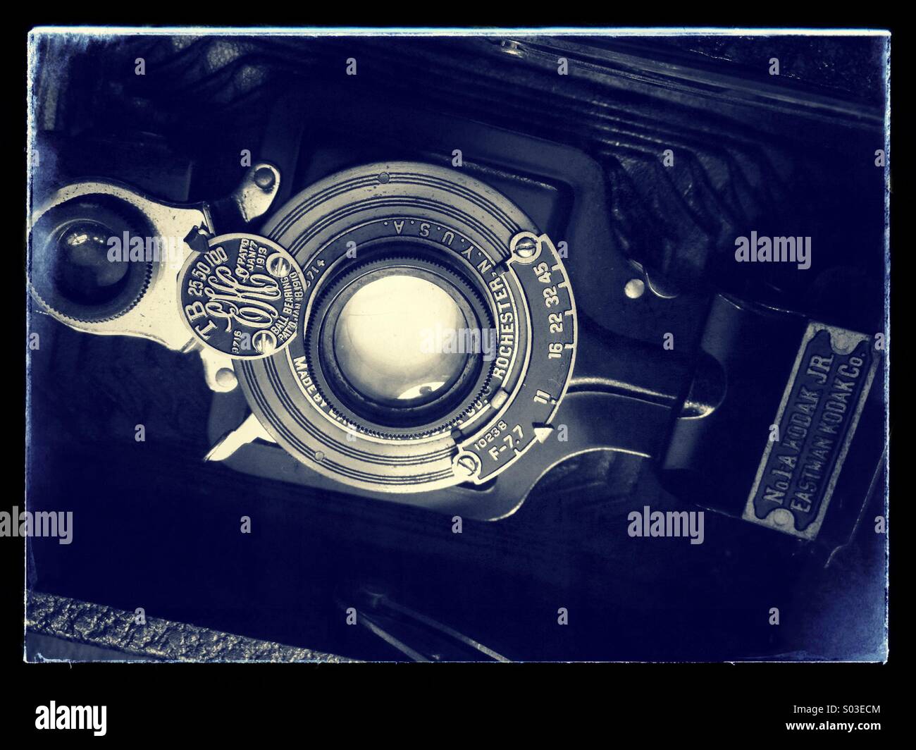 Old vintage Kodak film camera - Smartphone Captured Stock Image