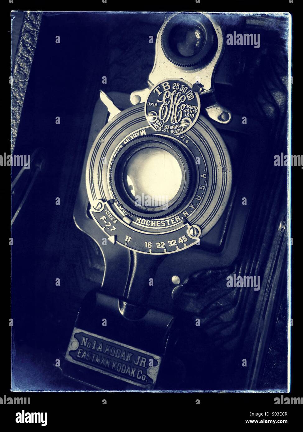 Old vintage Kodak film camera - Smartphone Captured Stock Image