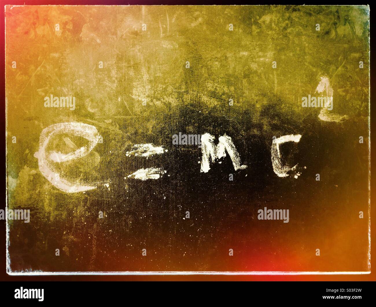 Equation written on blackboard - Smartphone Captured Stock Image