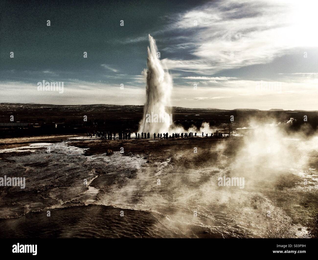 Geysir Geothermal Hotspot Iceland Stock Photo Alamy