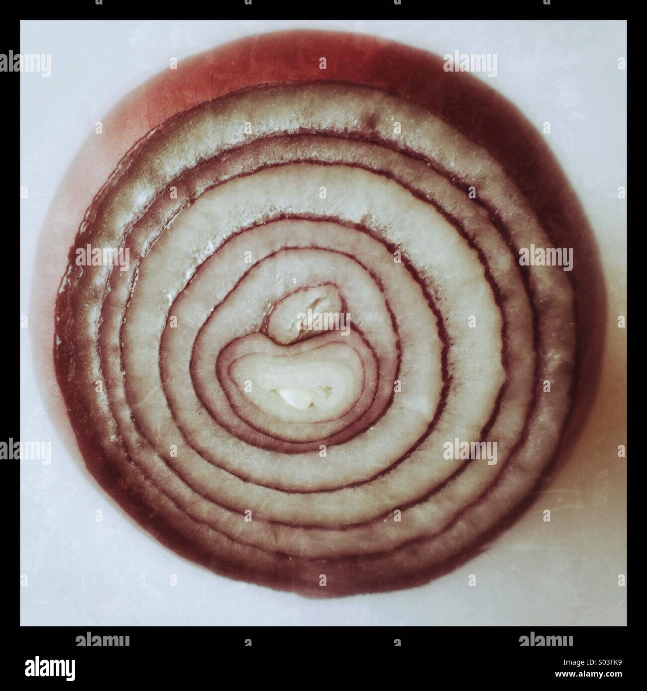 Red onion halved - Smartphone Captured Stock Image