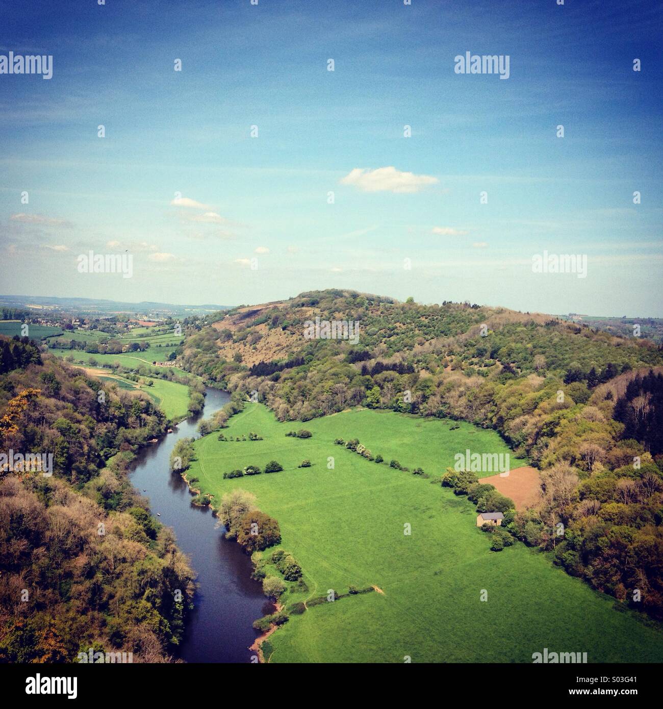 Symonds Yat, England. Famous view over river Stock Photo