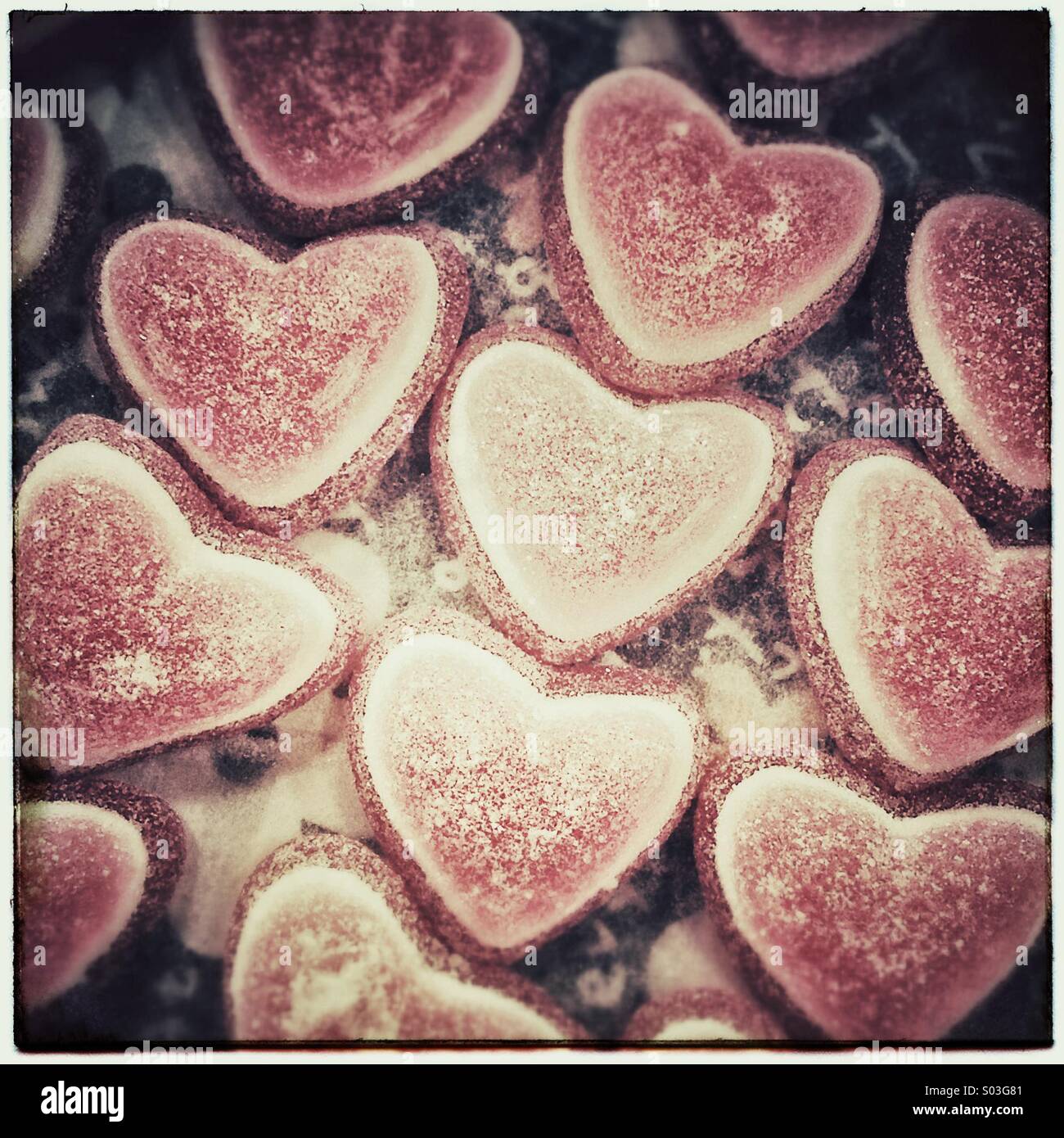 Jelly heart sweets - Smartphone Captured Stock Image