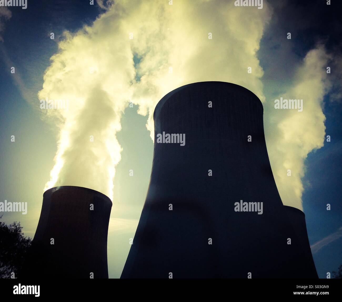 Cooling towers - Smartphone Captured Stock Image