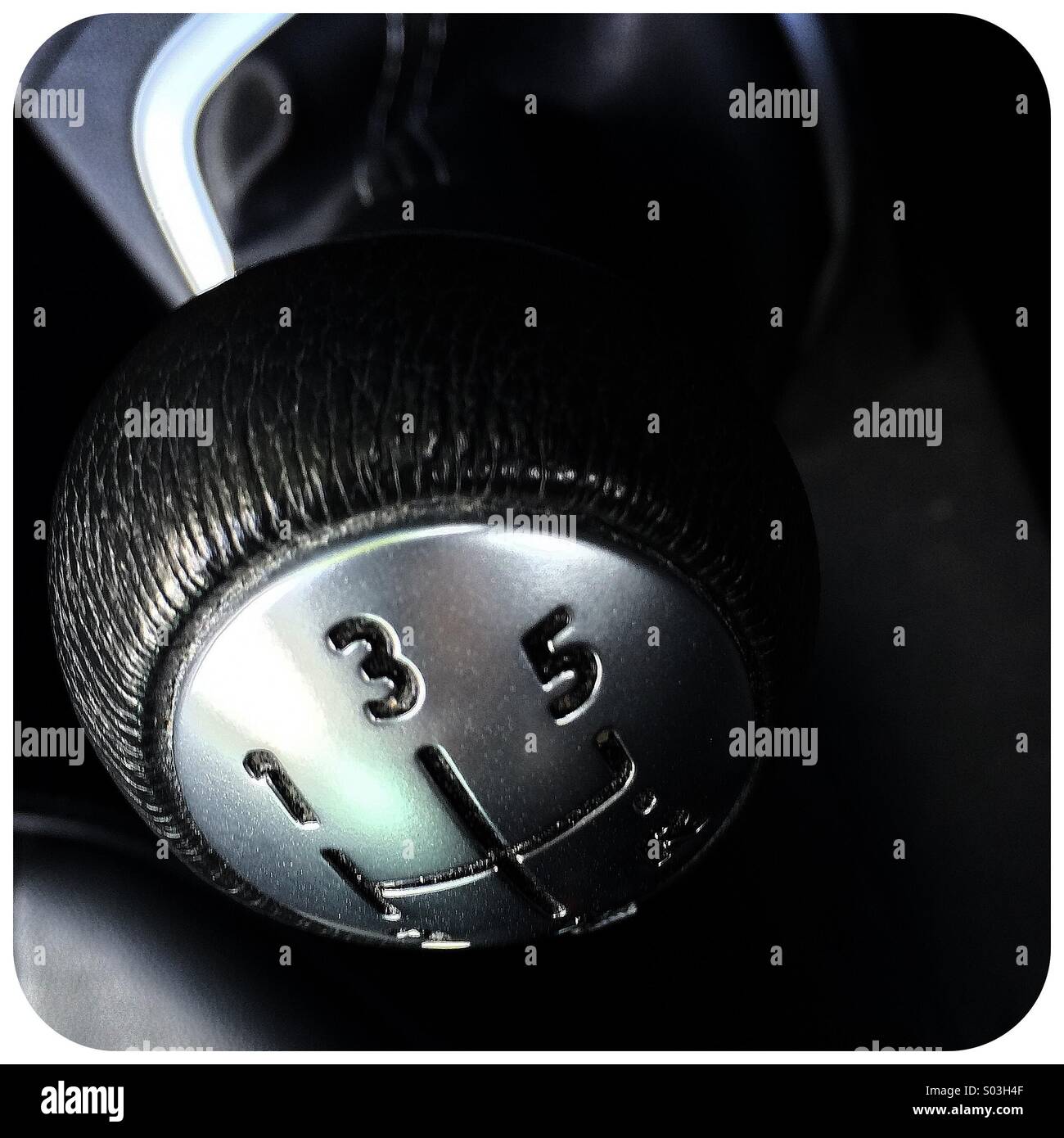 Close up of car gear stick - Smartphone Captured Stock Image Close up of car gear stick - Smartphone Captured Stock Image