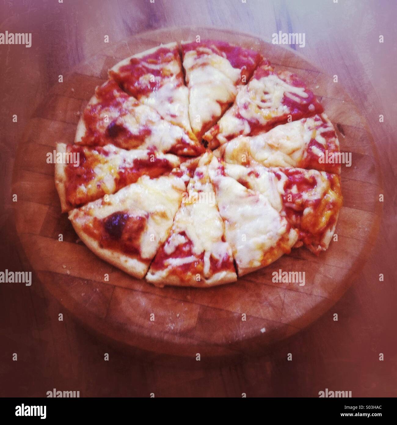 Margarita pizza - Smartphone Captured Stock Image