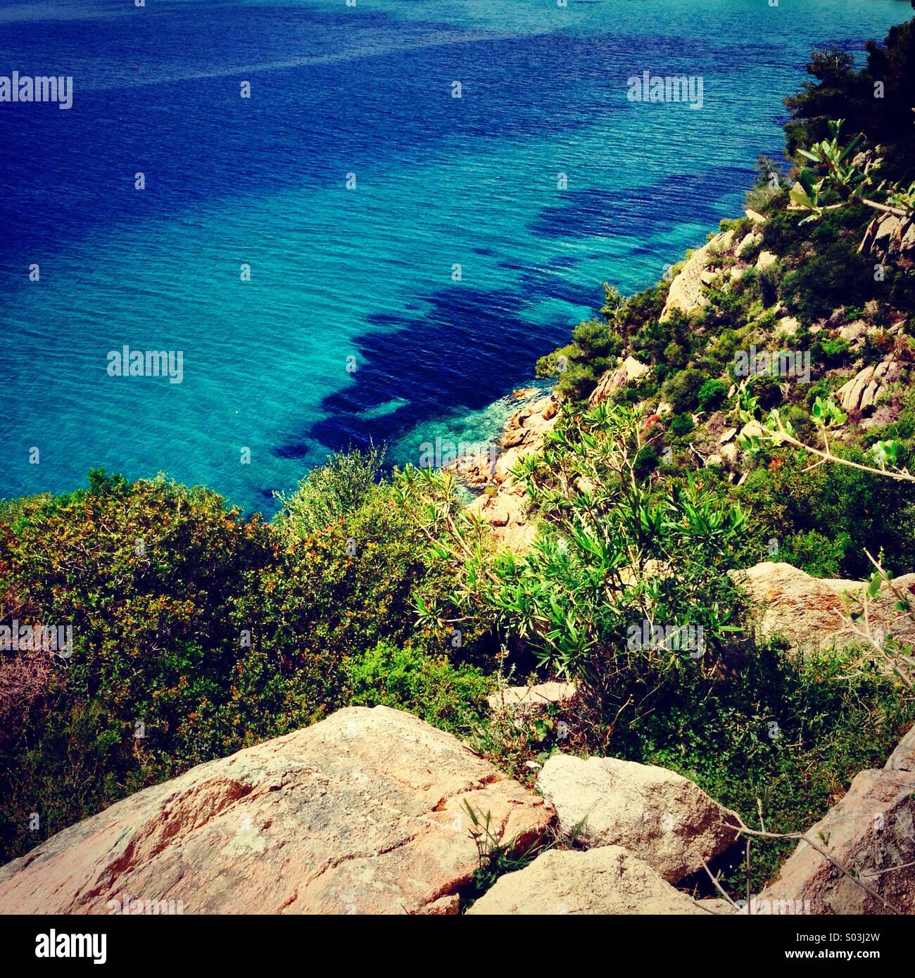 Greek waters #3 - Smartphone Captured Stock Image