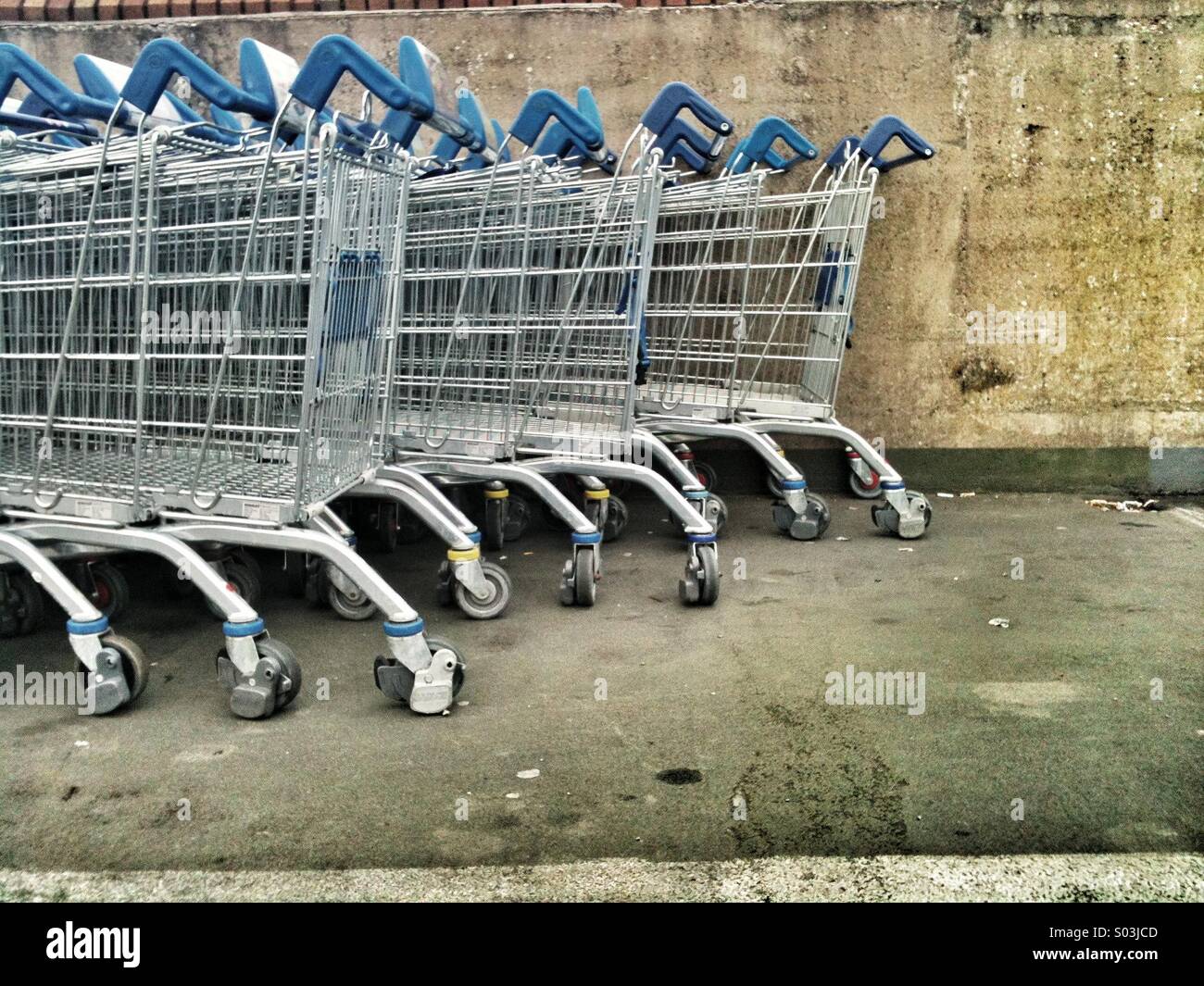 Shopping trollies - Smartphone Captured Stock Image