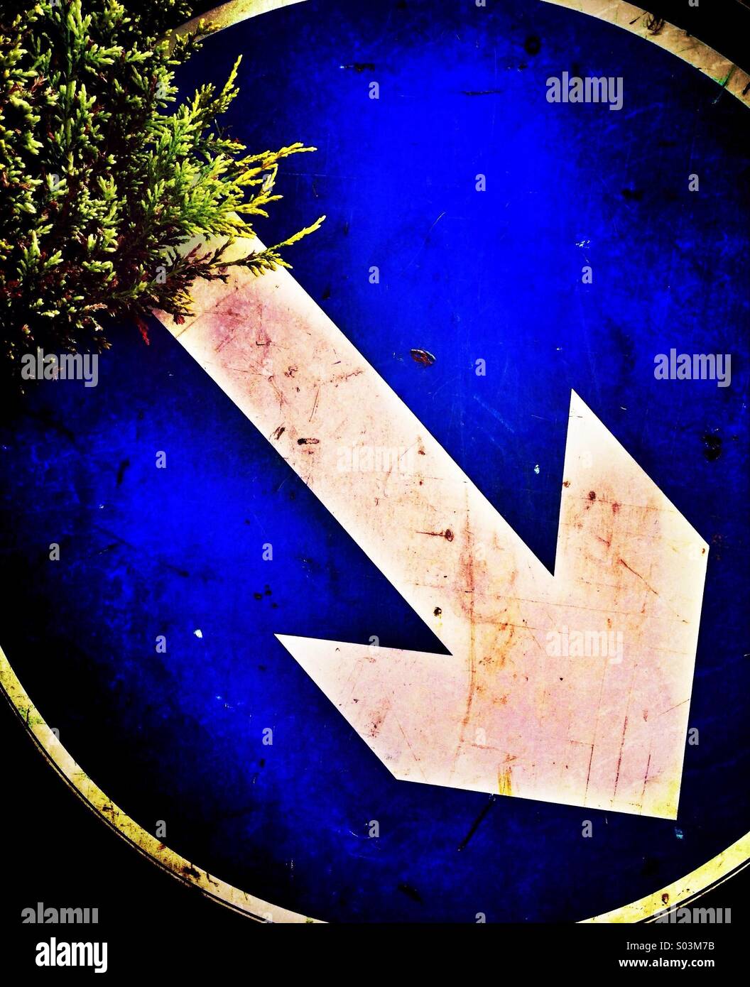 Direction arrow - Smartphone Captured Stock Image