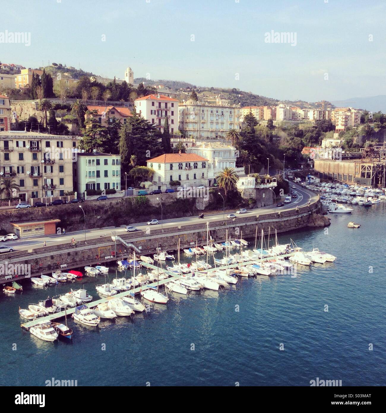 Sea and boats - Smartphone Captured Stock Image