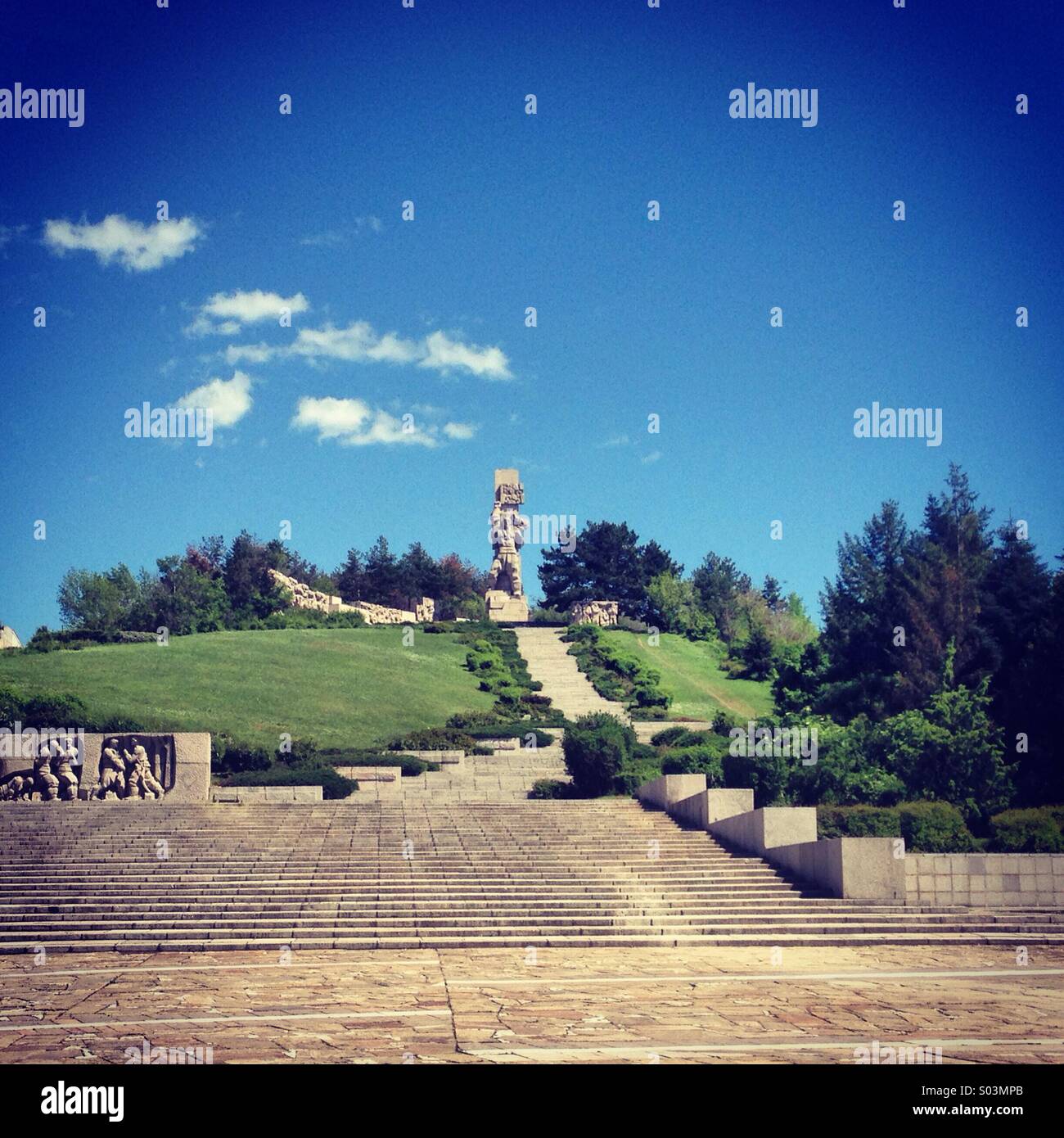 Apriltsi memorial Complex, Panagyurishte, Bulgaria, Balkan - Smartphone Captured Stock Image