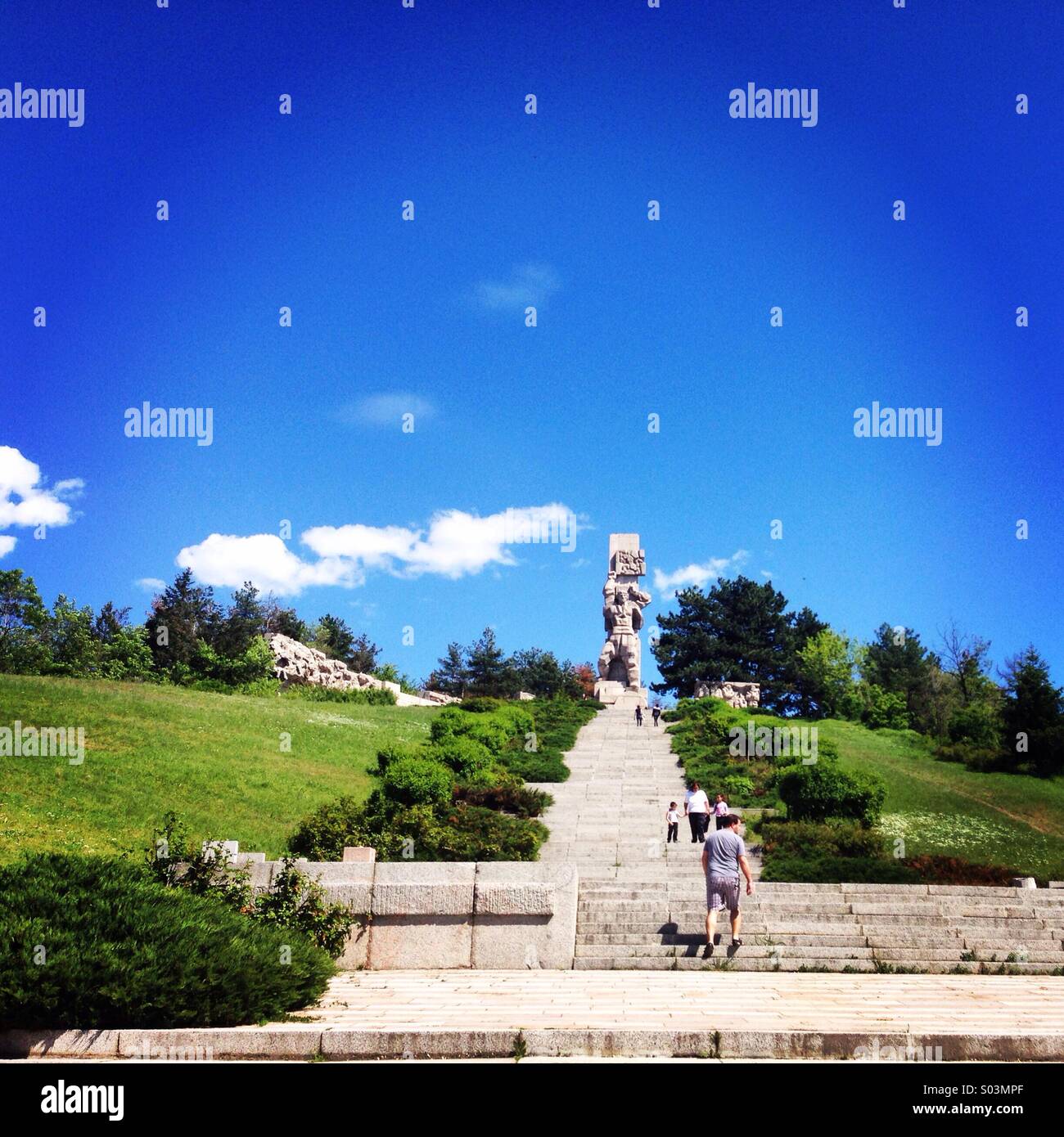 Apriltsi memorial complex, Panagyurishte, Bulgaria - Smartphone Captured Stock Image