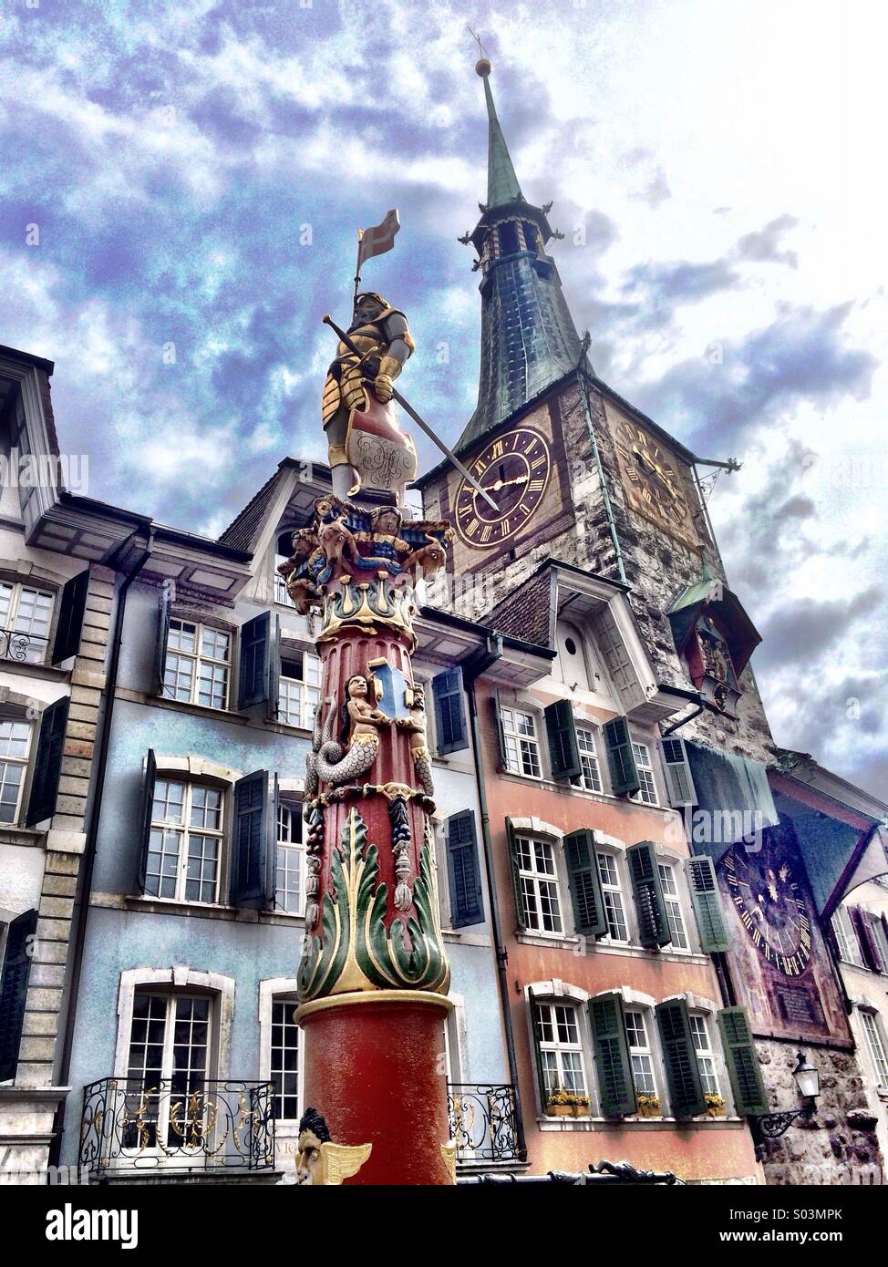 Clock tower historic medieval smartphone stock photos and images - Alamy