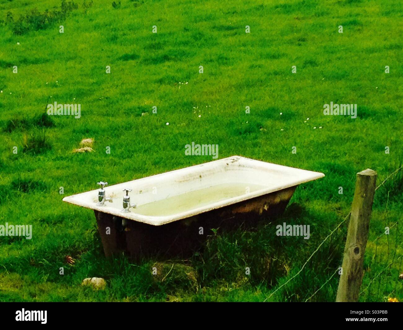 Bath in field in Donegal Ireland Stock Photo Alamy