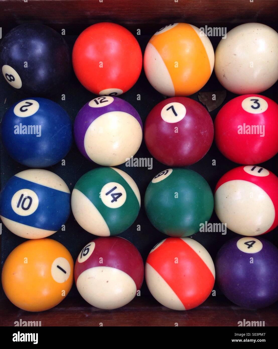 Billiard Balls Set Stock Photo Alamy