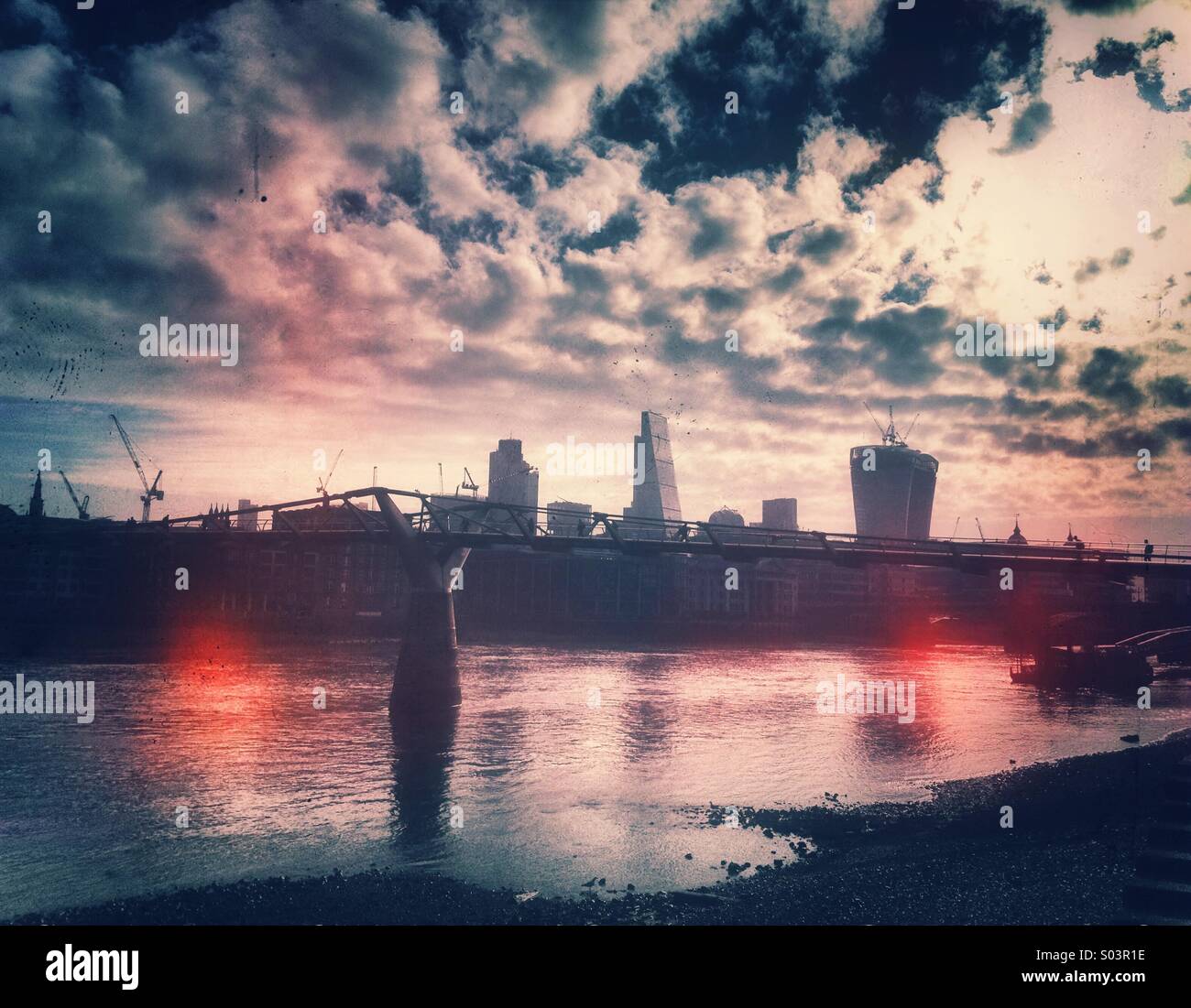 River Thames, London - Smartphone Captured Stock Image