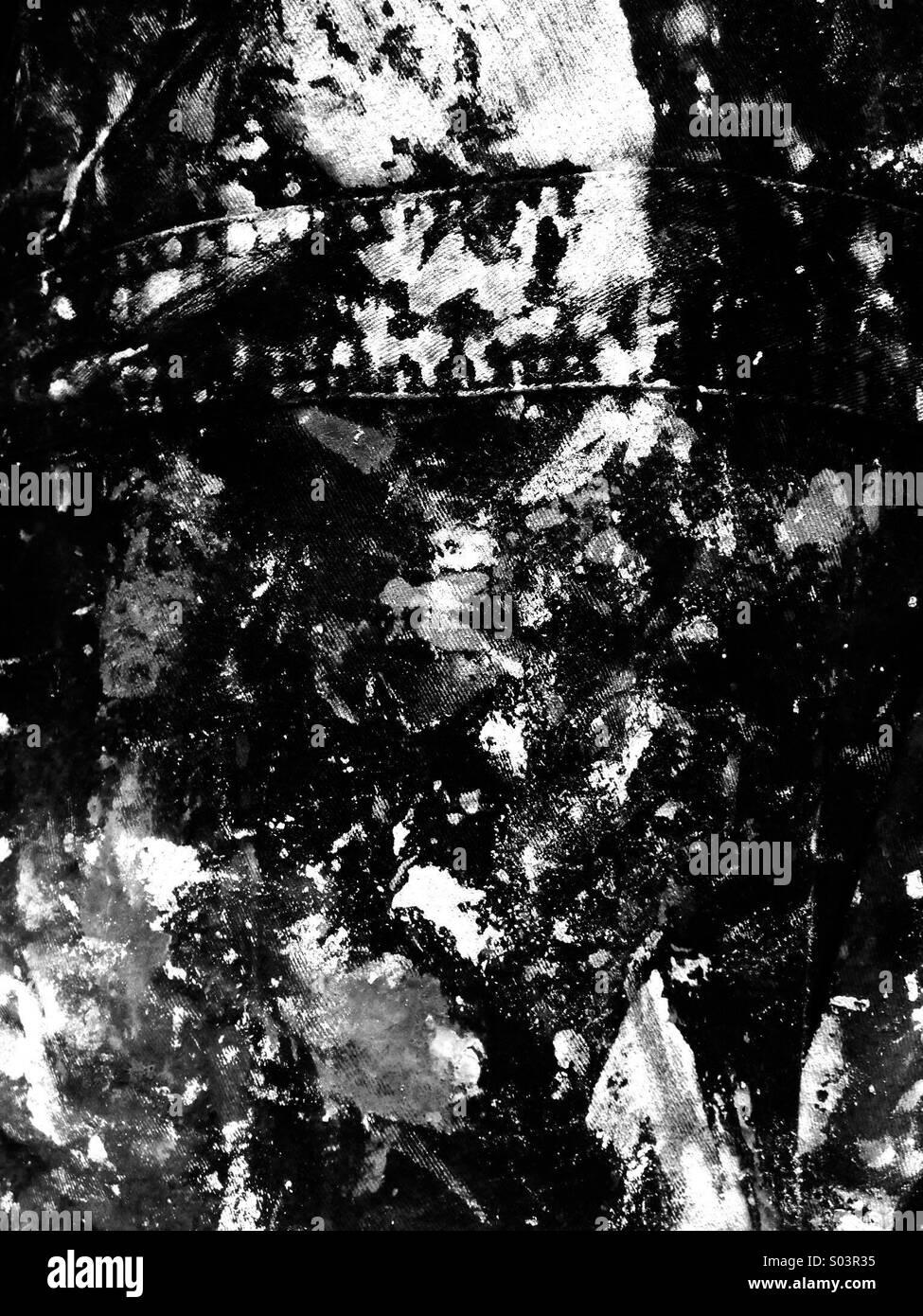 Painters dirty overalls - Smartphone Captured Stock Image