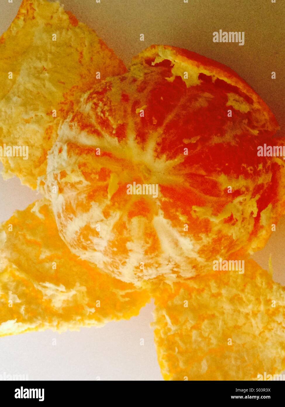 Satsuma Peeled - Smartphone Captured Stock Image
