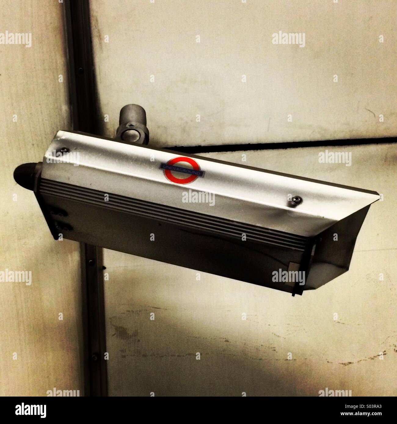 London Underground CCTV surveillance camera. - Smartphone Captured Stock Image