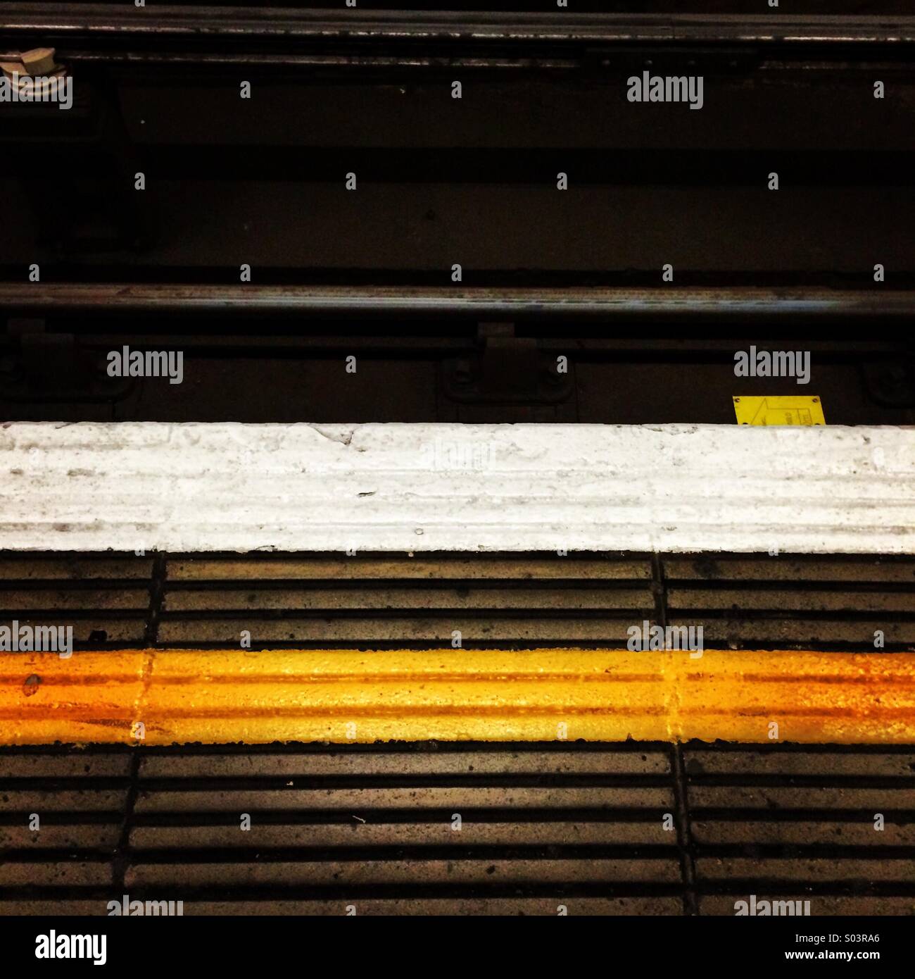 London Underground platform edge. - Smartphone Captured Stock Image