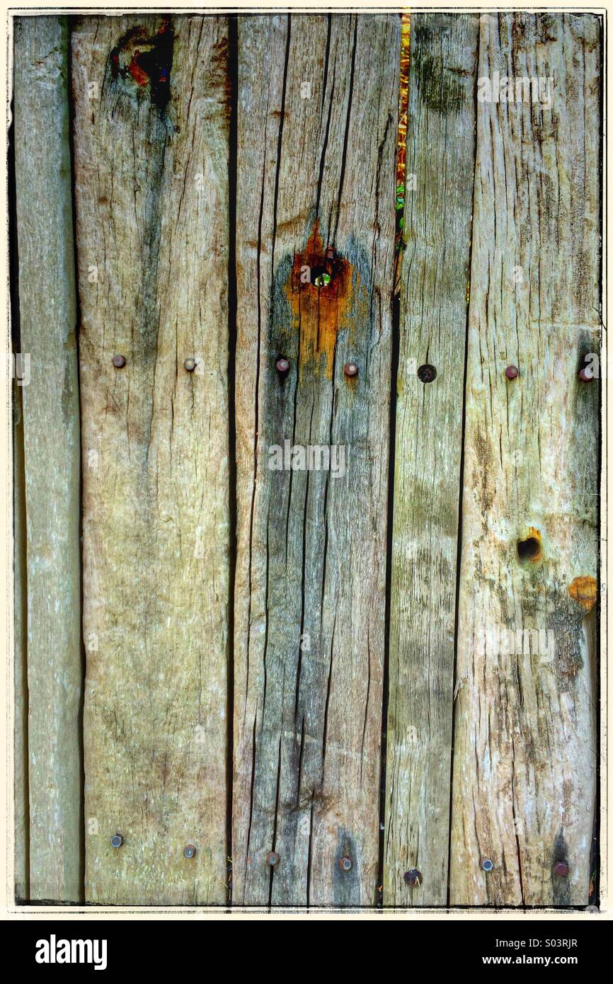 Old retro wooden paneling Stock Photo