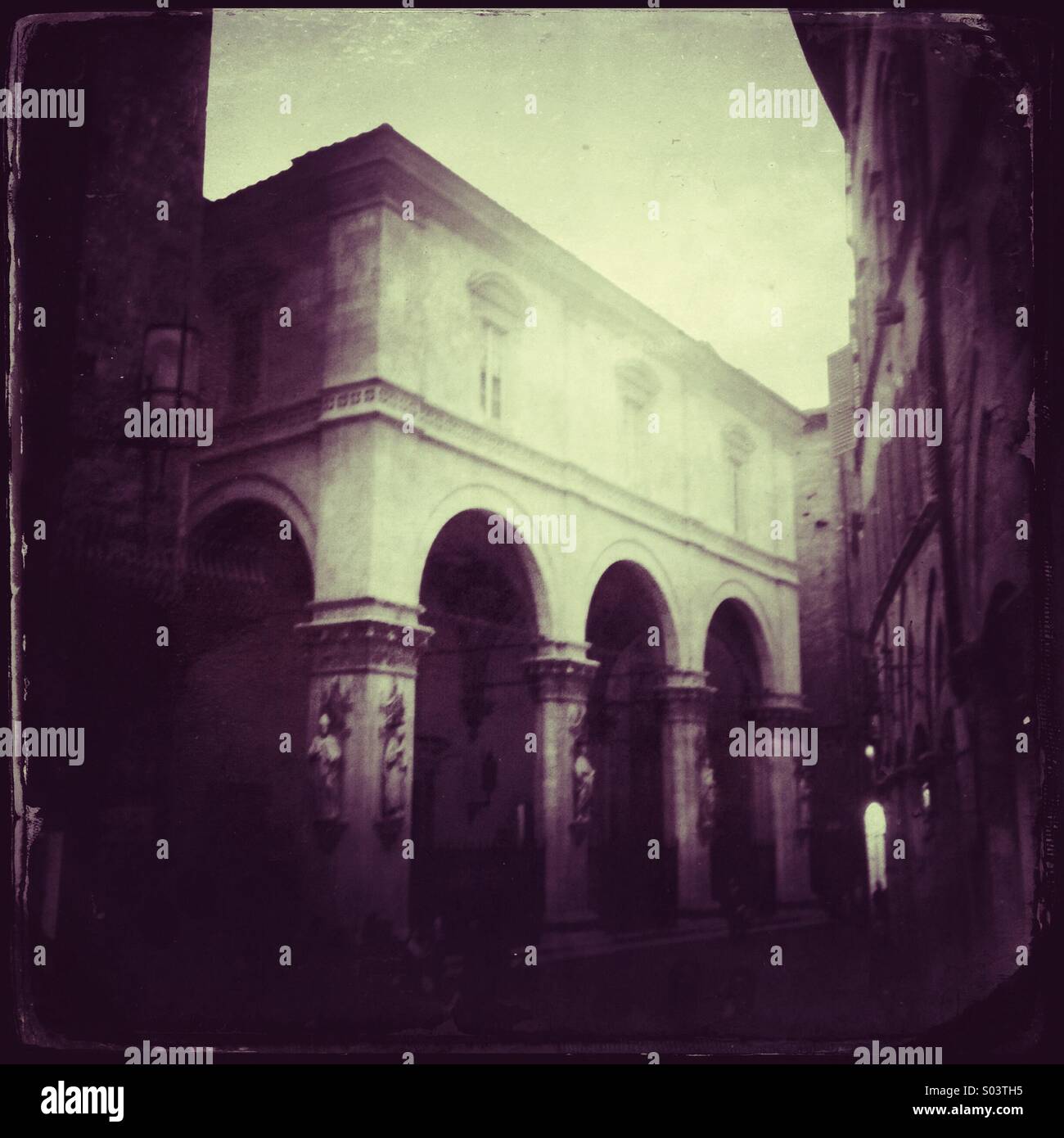 Street view in Siena - Smartphone Captured Stock Image