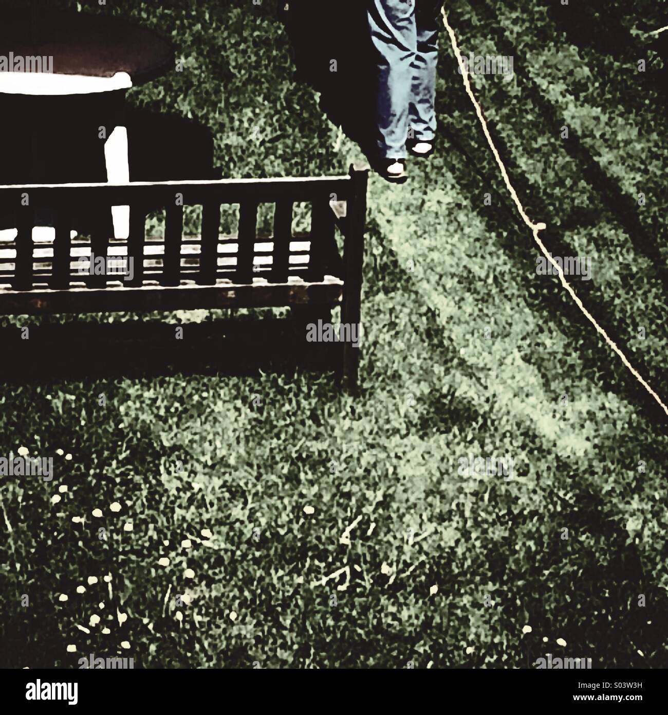 Mowing the lawn - Smartphone Captured Stock Image