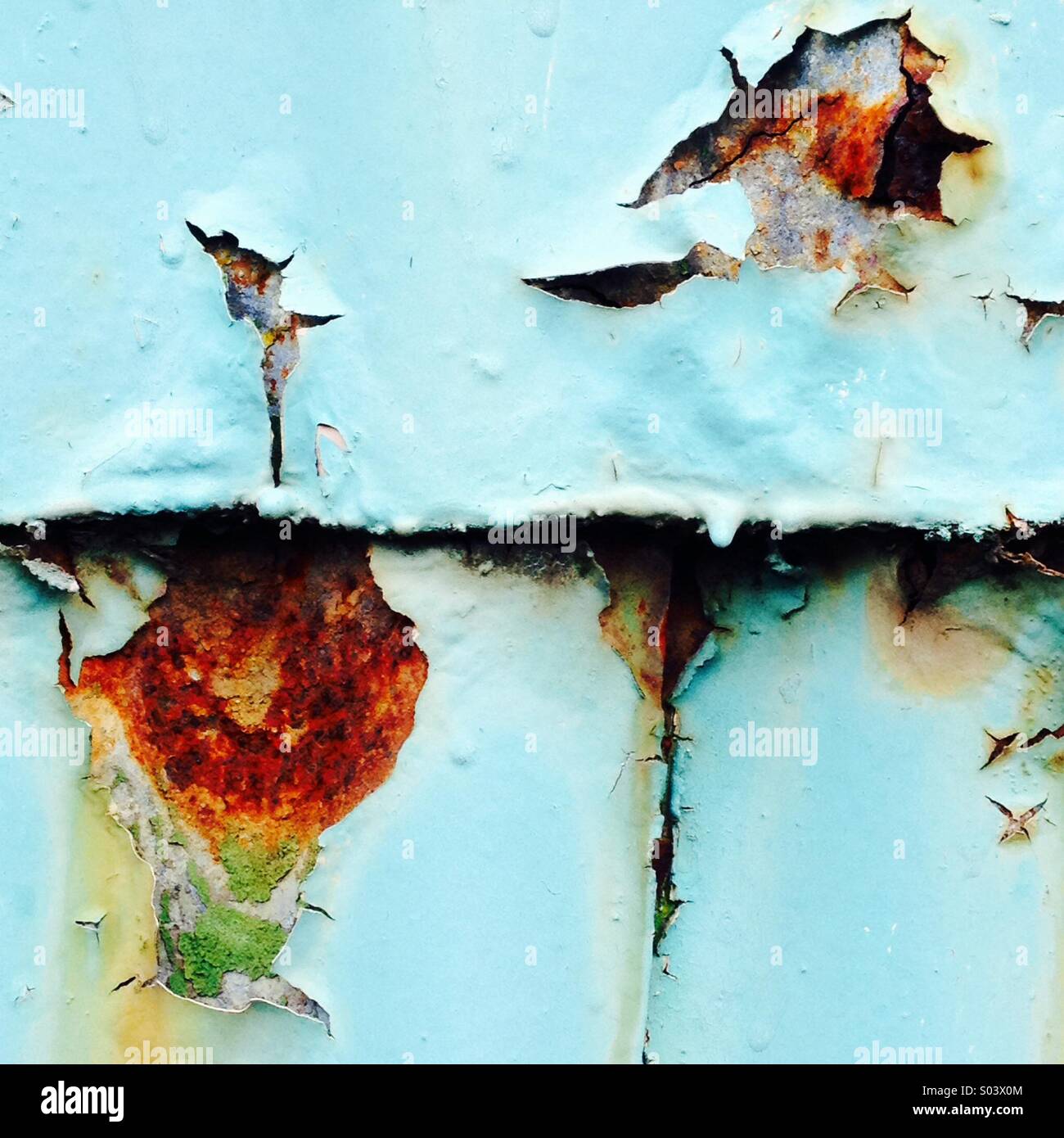 Rusty old metal painted - Smartphone Captured Stock Image