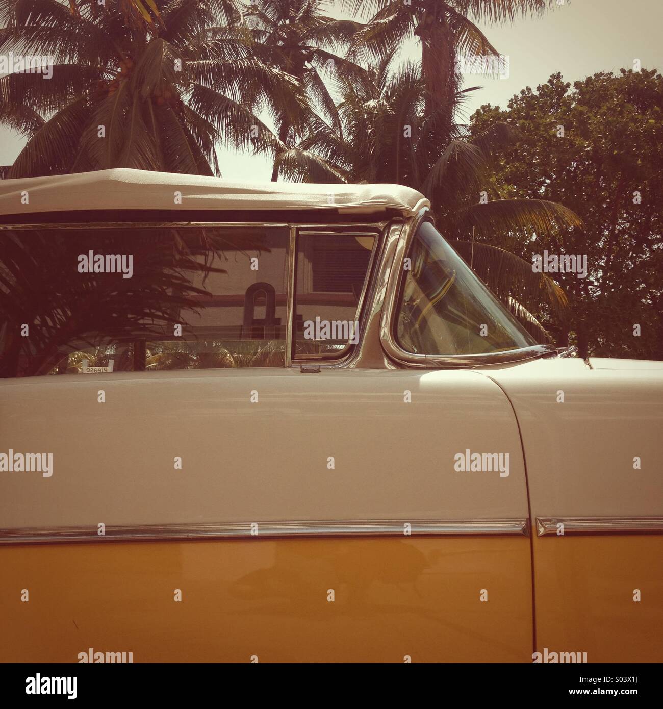 Chevrolet classic vintage American car in South beach, Miami, America. Stock Photo