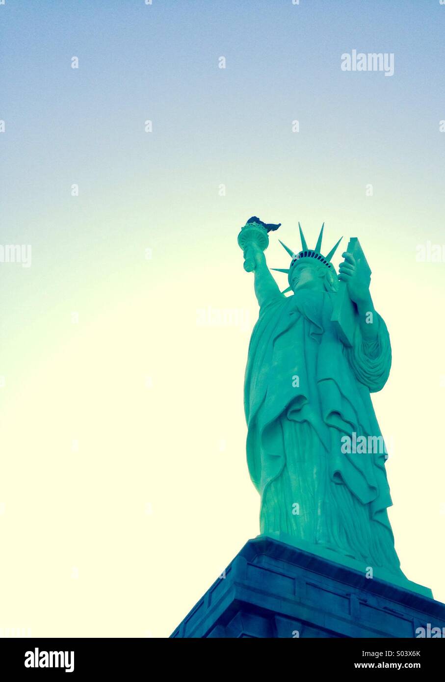 Statue of Liberty replica New York New York hotel in Las Vegas - Smartphone Captured Stock Image