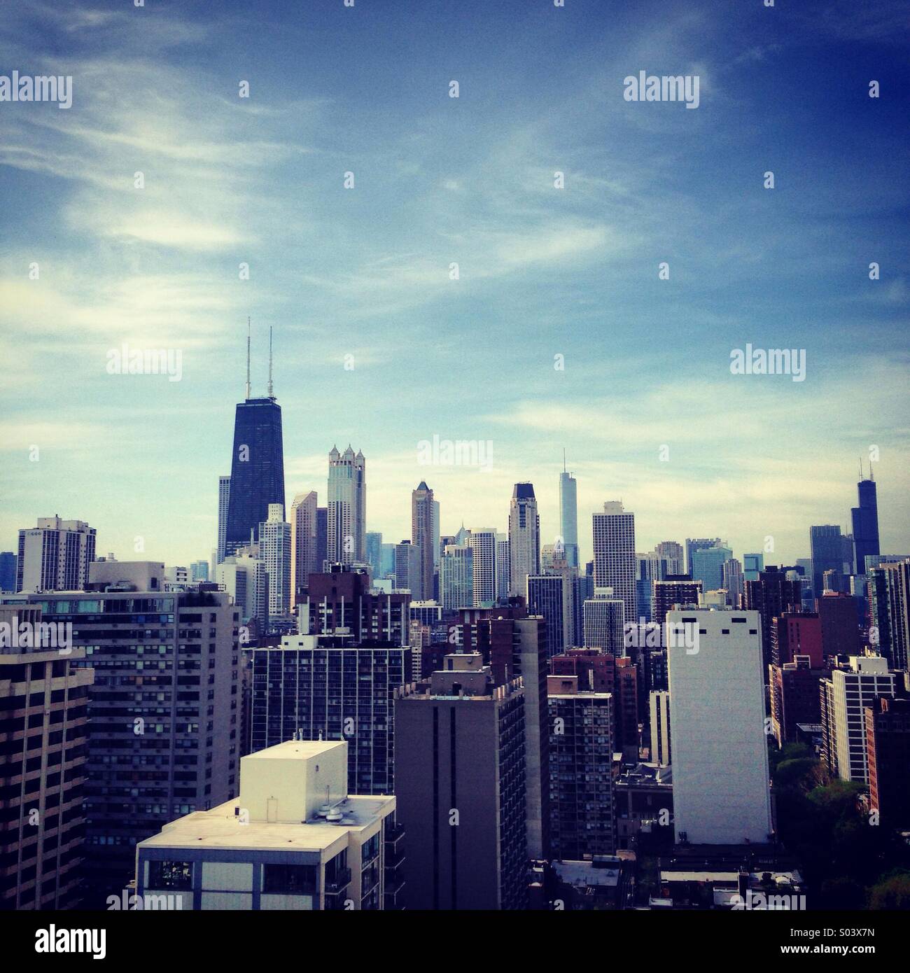 Downtown Chicago from the North - Smartphone Captured Stock Image