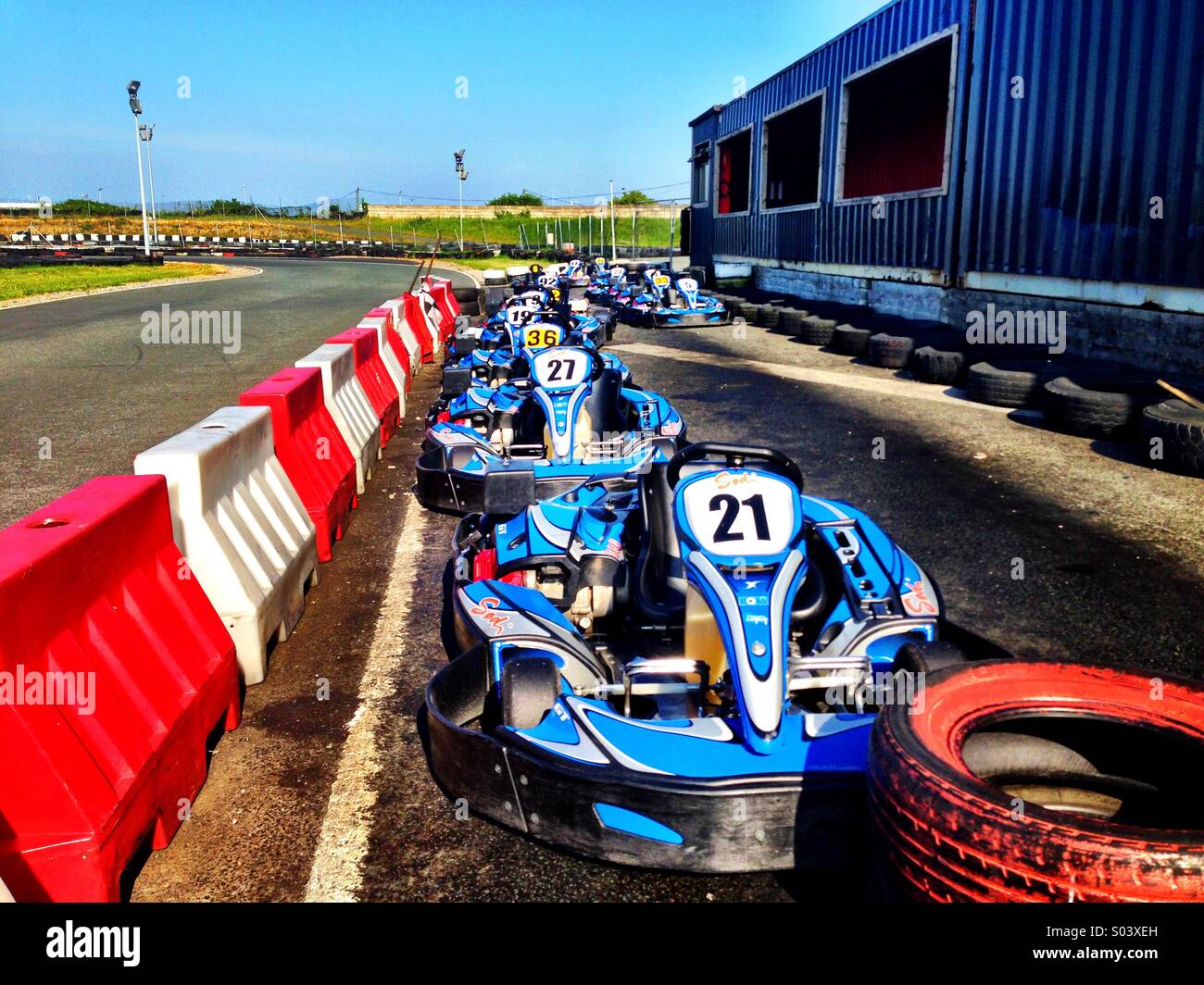 Blue go kart hi-res stock photography and images - Alamy